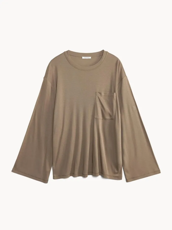 Tops and Blouses Women By Malene Birger Fayeh Oversized Longsleeve Shitake