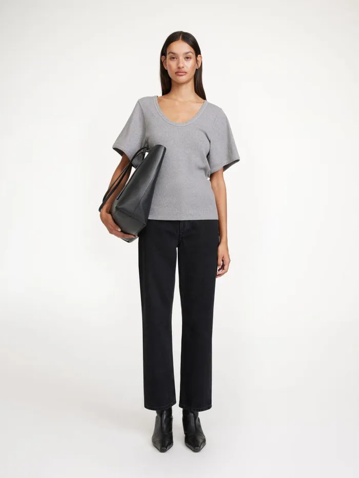 Tops and Blouses Women By Malene Birger Lunai TShirt Grey Melange