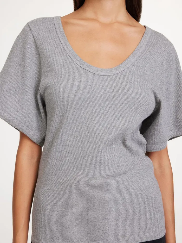 Tops and Blouses Women By Malene Birger Lunai TShirt Grey Melange