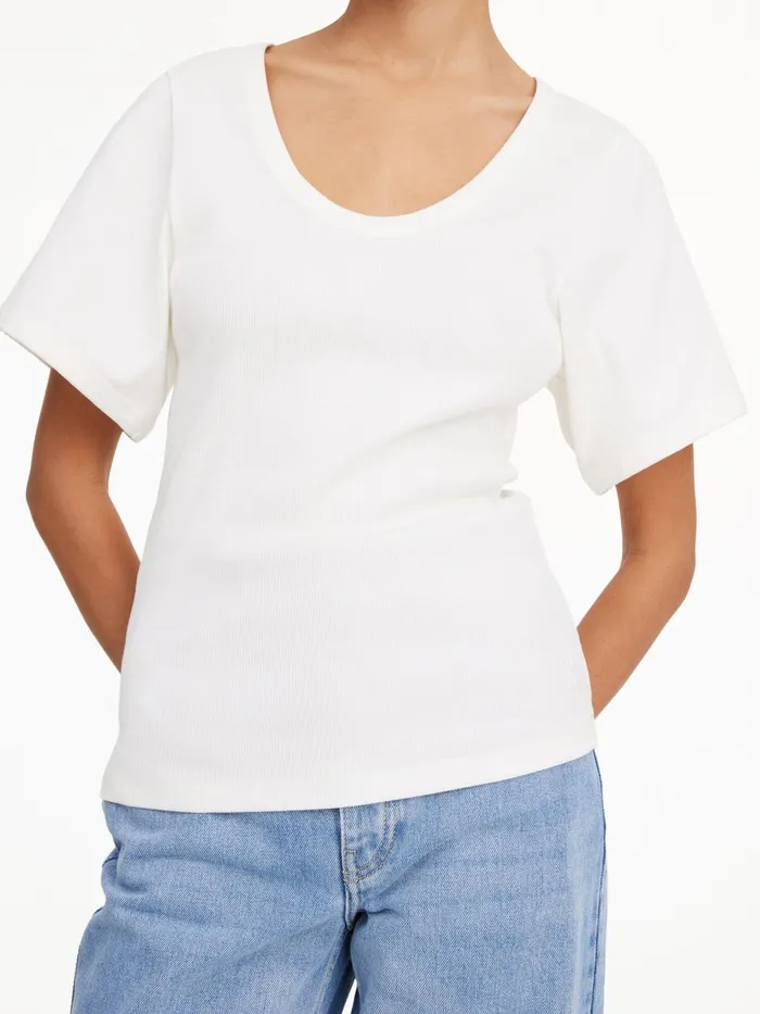 Tops and Blouses Women By Malene Birger Lunai TShirt Soft White