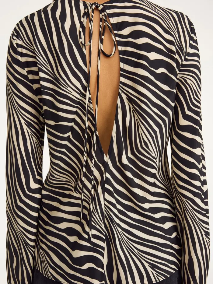 Tops and Blouses Women By Malene Birger Pricilla Top Zebra