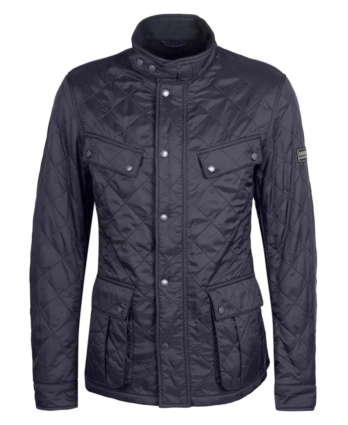 Tourer Ariel Polar Quilted Jacket Charcoal Men Barbour Quilted Jackets