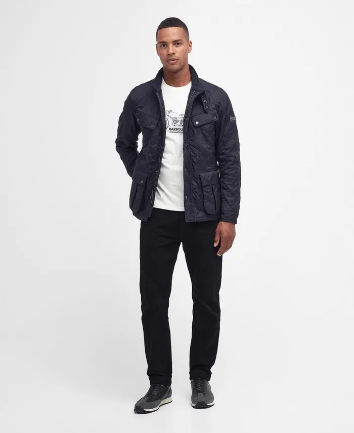Tourer Ariel Polar Quilted Jacket Charcoal Men Barbour Quilted Jackets