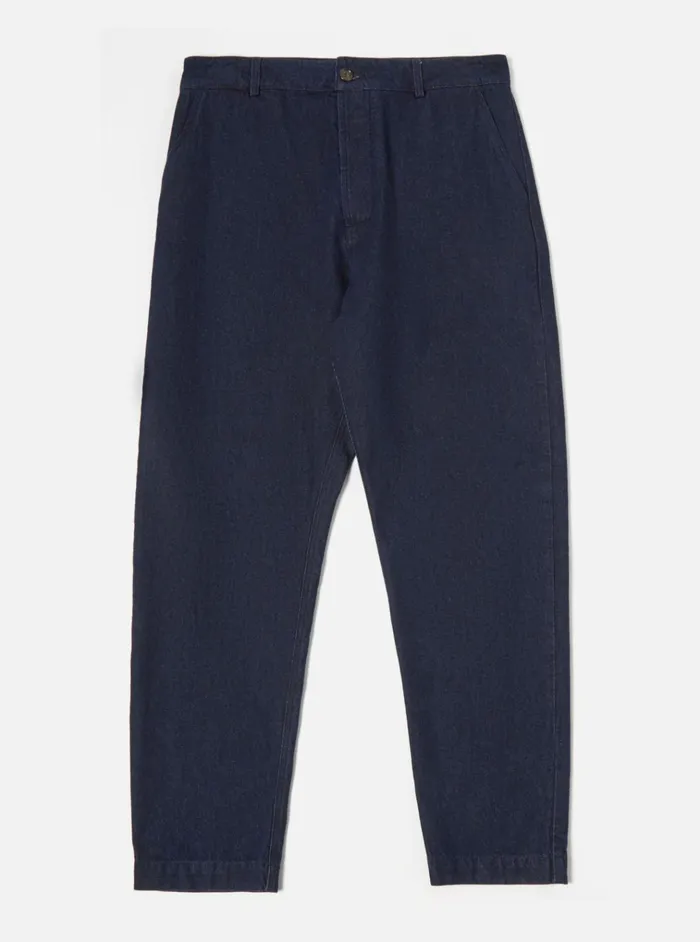 Trousers Men Universal Works Universal Works Military Chino In 11oz Indigo Denim