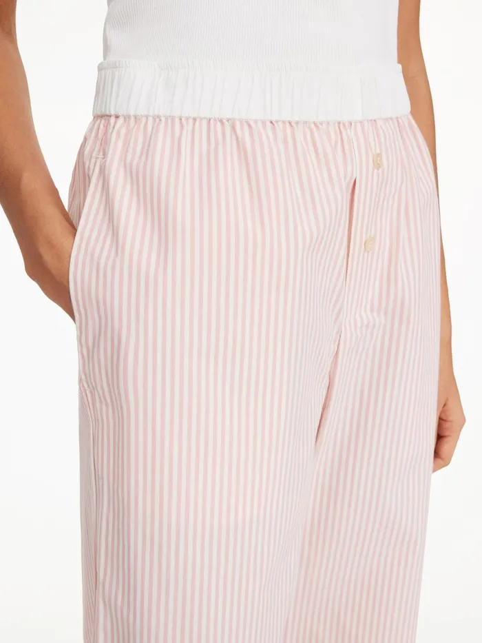 Trousers Women By Malene Birger Helsy Organic Cotton Trousers Skinny Stripe Diva