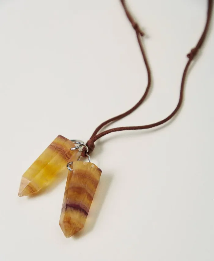 Twinset Adjustable Necklace With Pendant Stones Ochre Yellow Women Jewellery Twinset Adjustable Necklace With Pendant Stones Ochre Yellow Women Jewellery