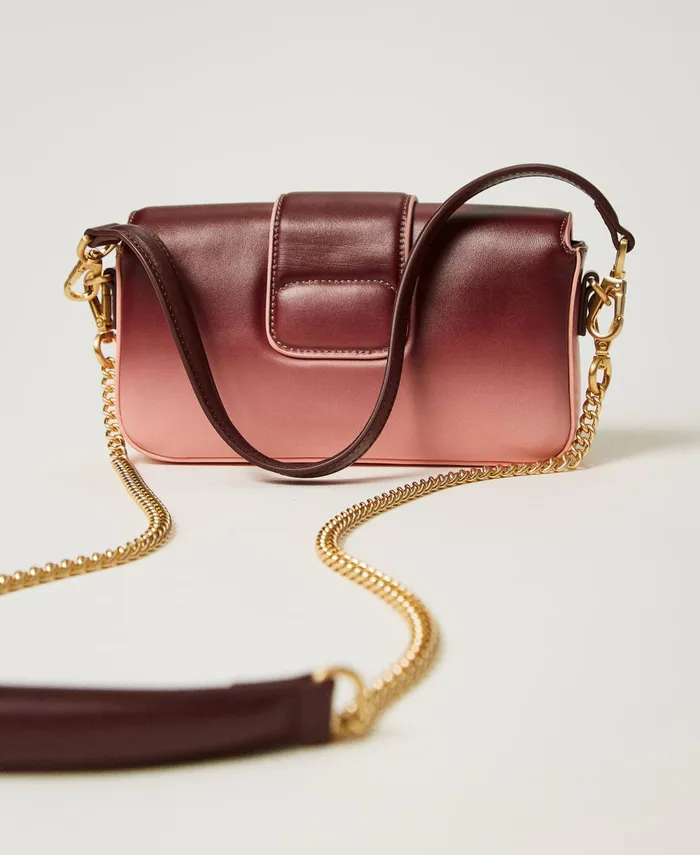 Twinset Amie039 Small Fadeout Leather Shoulder Bag Pompeiian Red Women Mini Bags Twinset Amie039 Small Fadeout Leather Shoulder Bag Pompeiian Red Women Mini Bags
