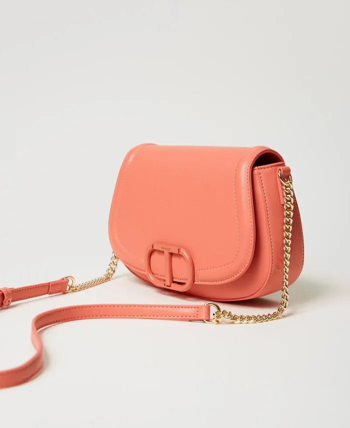 Twinset Brera039 Shoulder Bag With Oval T Fastener Coralline Women Cross Body Bags Twinset Brera039 Shoulder Bag With Oval T Fastener Coralline Women Cross Body Bags
