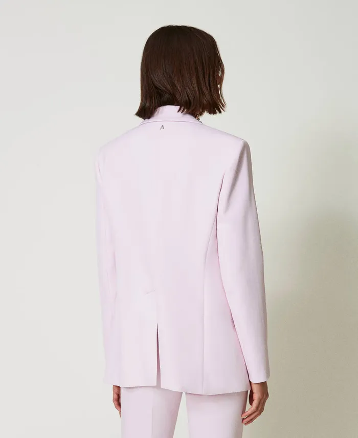 Twinset Cady Crpe Blazer Pink Tulle Women Jackets And Outerwear Twinset Cady Crpe Blazer Pink Tulle Women Jackets And Outerwear