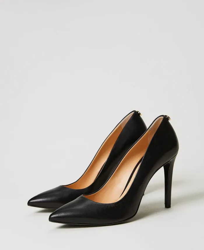 Twinset Leather Court Shoes Black Women Court Shoes And Sandals Twinset Leather Court Shoes Black Women Court Shoes And Sandals