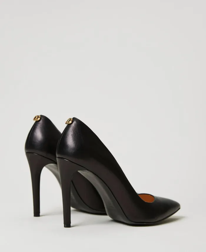 Twinset Leather Court Shoes Black Women Court Shoes And Sandals Twinset Leather Court Shoes Black Women Court Shoes And Sandals