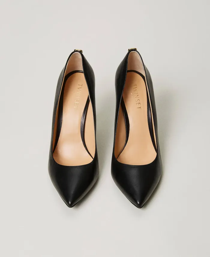 Twinset Leather Court Shoes Black Women Court Shoes And Sandals Twinset Leather Court Shoes Black Women Court Shoes And Sandals