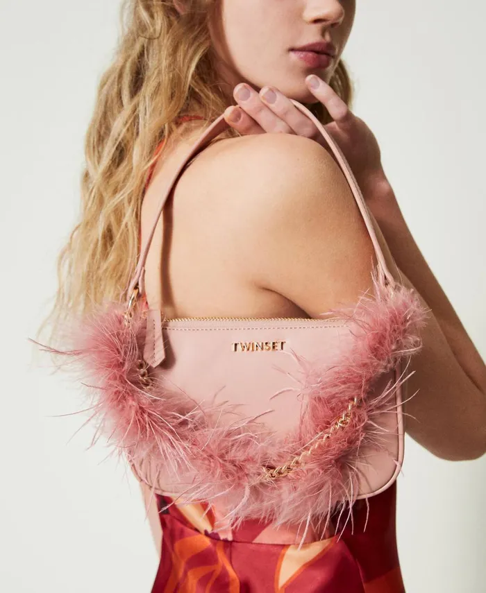 Twinset Petite Folie039 Shoulder Bag With Oval T Coral Bead Women Handbags Twinset Petite Folie039 Shoulder Bag With Oval T Coral Bead Women Handbags