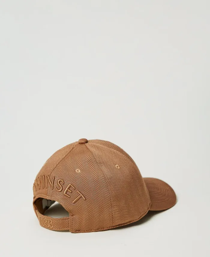 Twinset Scuba Fabric Baseball Cap Caramel Camel Women Hats Twinset Scuba Fabric Baseball Cap Caramel Camel Women Hats