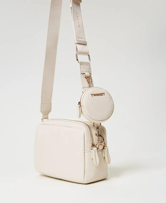 Twinset Shoulder Bag With Coin Purse Old White Women Handbags Twinset Shoulder Bag With Coin Purse Old White Women Handbags