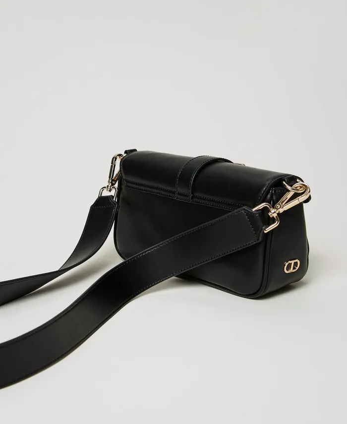 Twinset Shoulder Bag With Quilted Pockets Black Women Handbags Twinset Shoulder Bag With Quilted Pockets Black Women Handbags