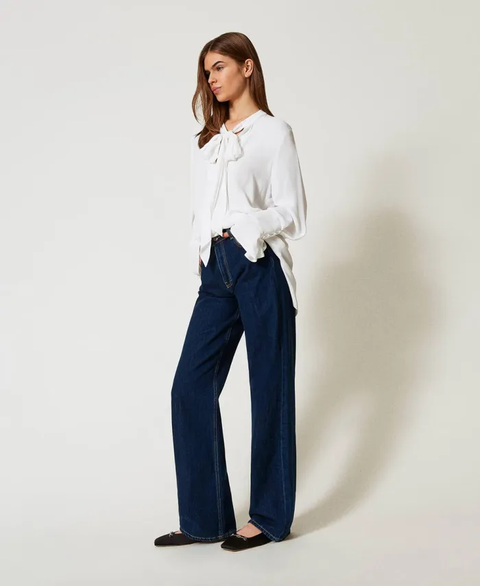 Twinset Straight Fit Dark Blue Jeans Dark Denim Women Jeans Twinset Straight Fit Dark Blue Jeans Dark Denim Women Jeans