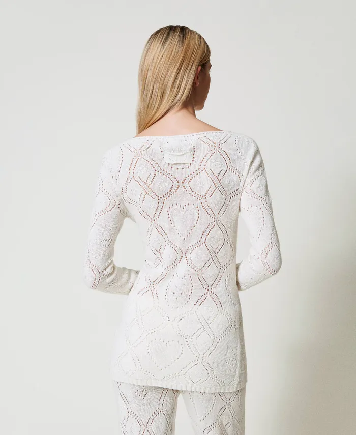 Twinset Treeblend Yarn Seamless Cardigan White Snow Women Jumpers And Cardigans Twinset Treeblend Yarn Seamless Cardigan White Snow Women Jumpers And Cardigans