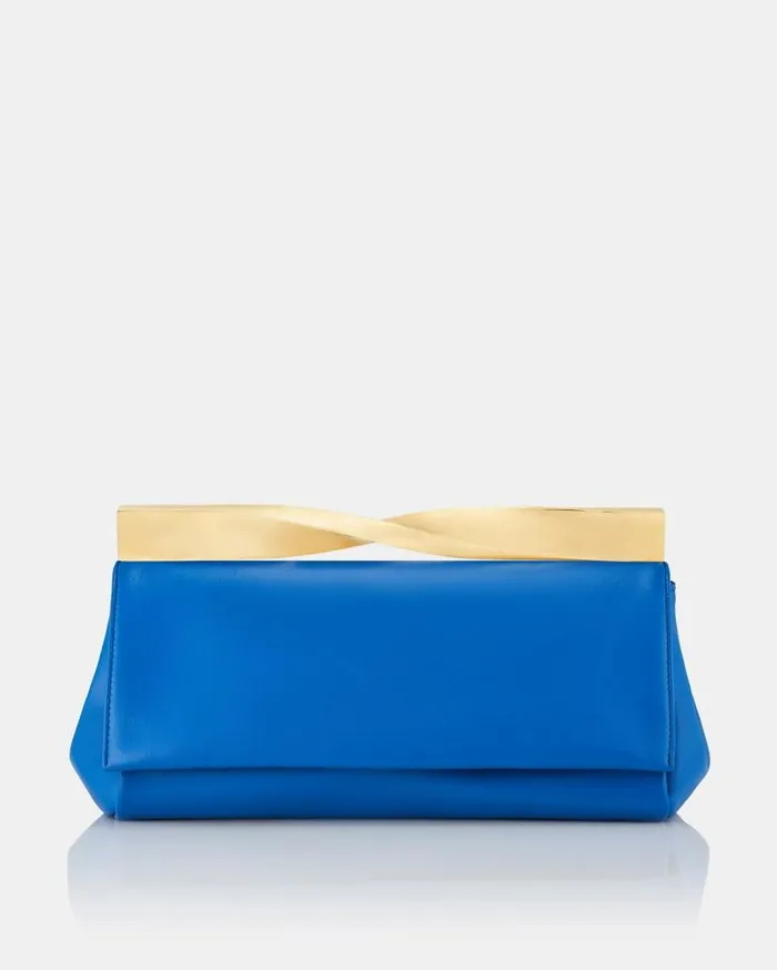 Twist Clutch Blue Women Aquazzura Clutch Bags Twist Clutch Blue Women Aquazzura Clutch Bags