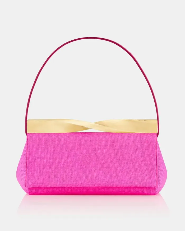 Twist Clutch Fuchsia Women Aquazzura Clutch Bags Twist Clutch Fuchsia Women Aquazzura Clutch Bags