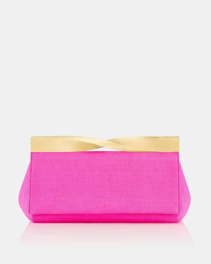 Twist Clutch Fuchsia Women Aquazzura Clutch Bags Twist Clutch Fuchsia Women Aquazzura Clutch Bags