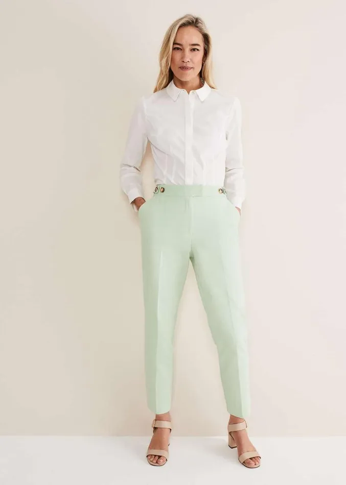 Ulrica Straight Leg Trousers Pistachio Women Phase Eight Trousers