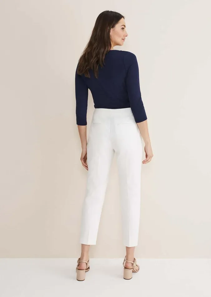 Ulrica Straight Leg Trousers White Women Phase Eight Trousers