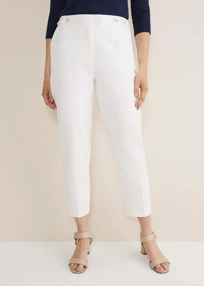 Ulrica Straight Leg Trousers White Women Phase Eight Trousers