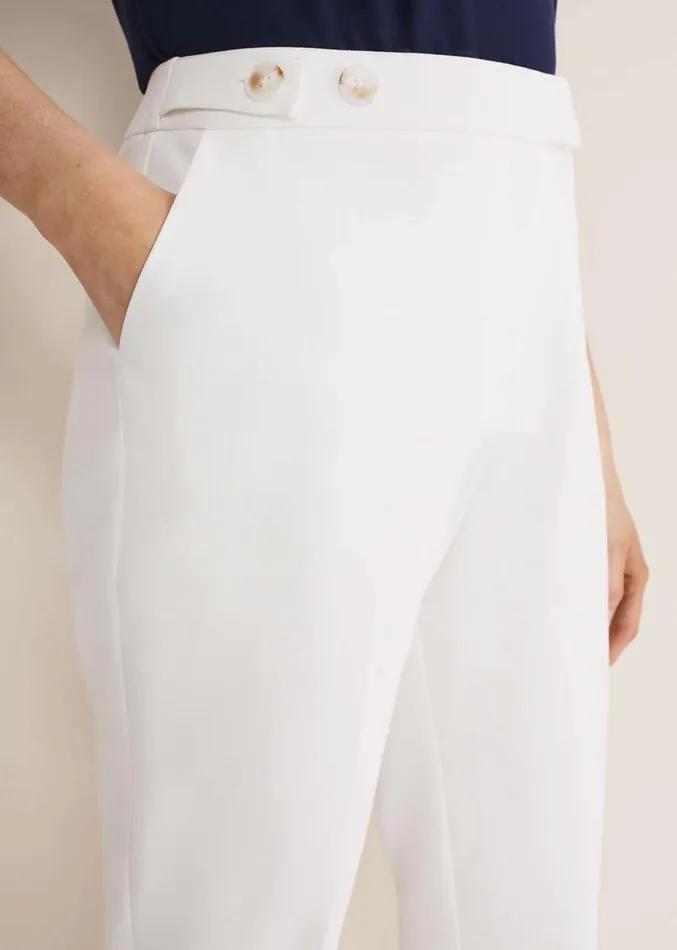 Ulrica Straight Leg Trousers White Women Phase Eight Trousers