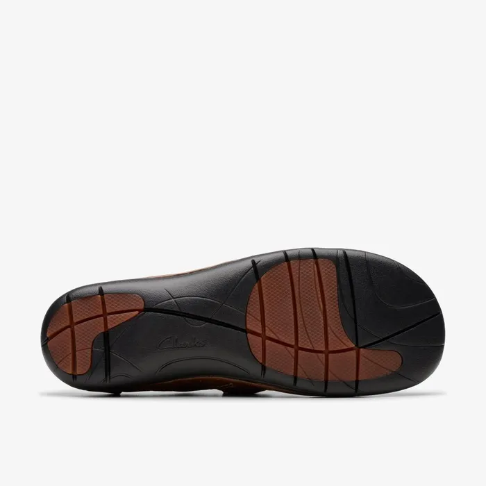 Un Loop Ease Dark Tan Leather Women Clarks Clogs and Mules