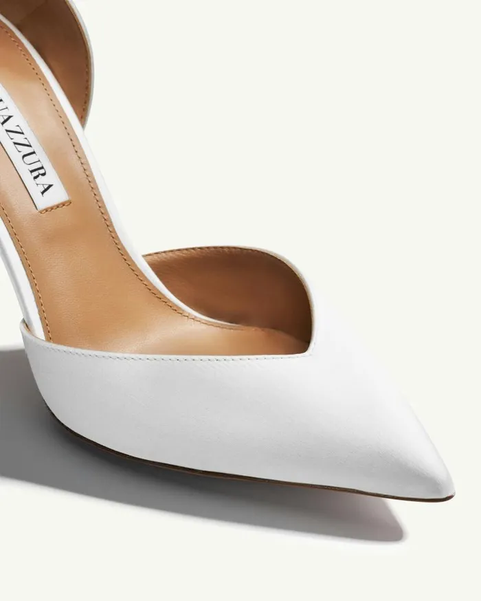 Uptown Pump 85 White Women Aquazzura Bridal Uptown Pump 85 White Women Aquazzura Bridal