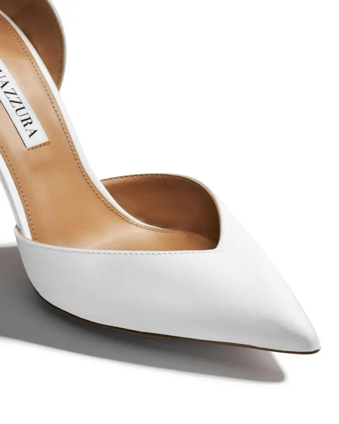 Uptown Pump 85 White Women Aquazzura Bridal Uptown Pump 85 White Women Aquazzura Bridal