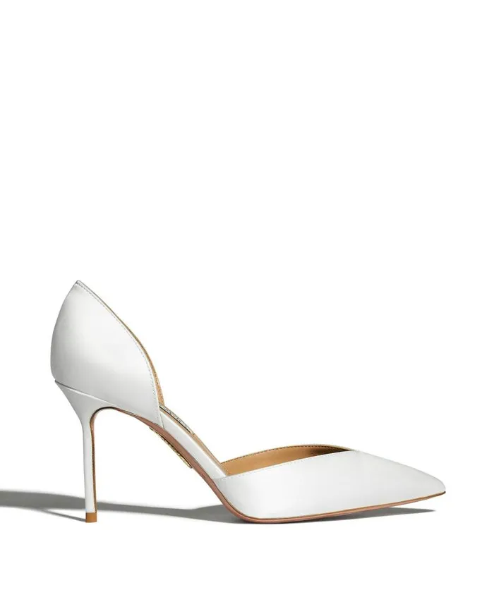 Uptown Pump 85 White Women Aquazzura Bridal Uptown Pump 85 White Women Aquazzura Bridal