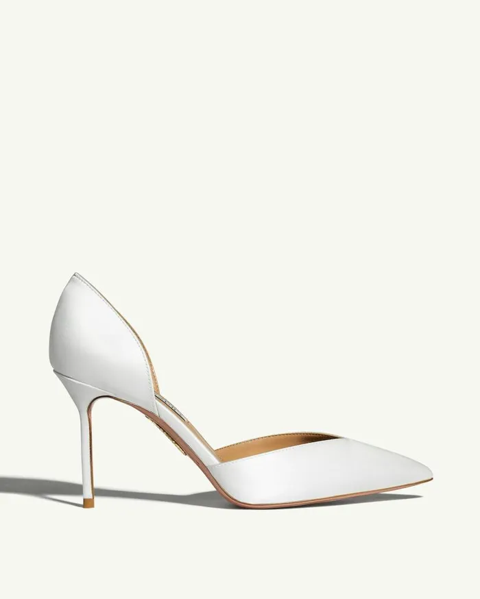 Uptown Pump 85 White Women Aquazzura Bridal Uptown Pump 85 White Women Aquazzura Bridal