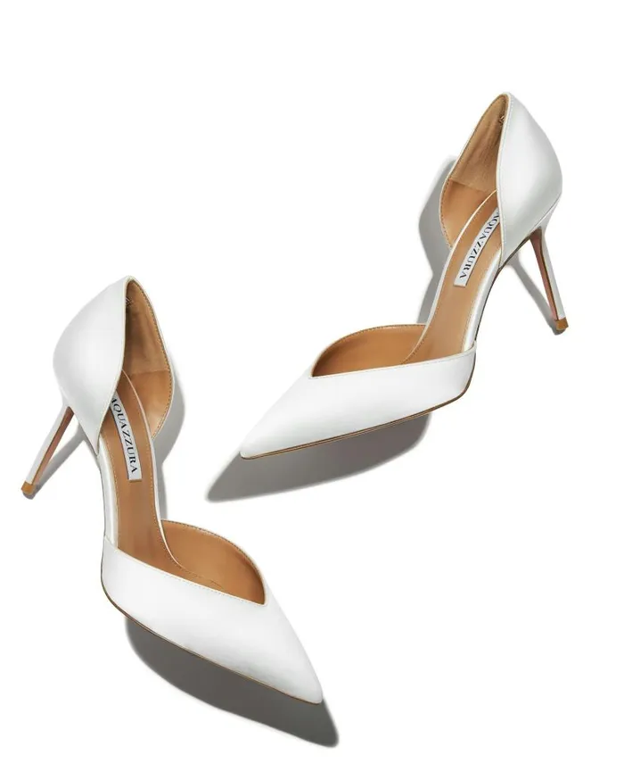 Uptown Pump 85 White Women Aquazzura Bridal Uptown Pump 85 White Women Aquazzura Bridal