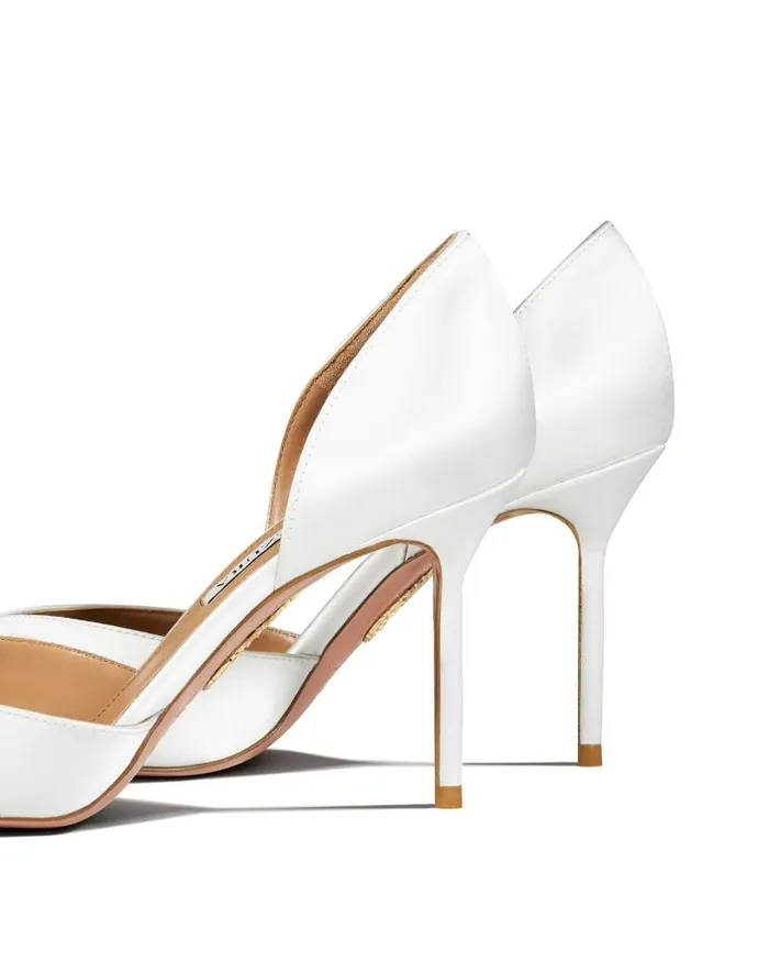 Uptown Pump 85 White Women Aquazzura Bridal Uptown Pump 85 White Women Aquazzura Bridal