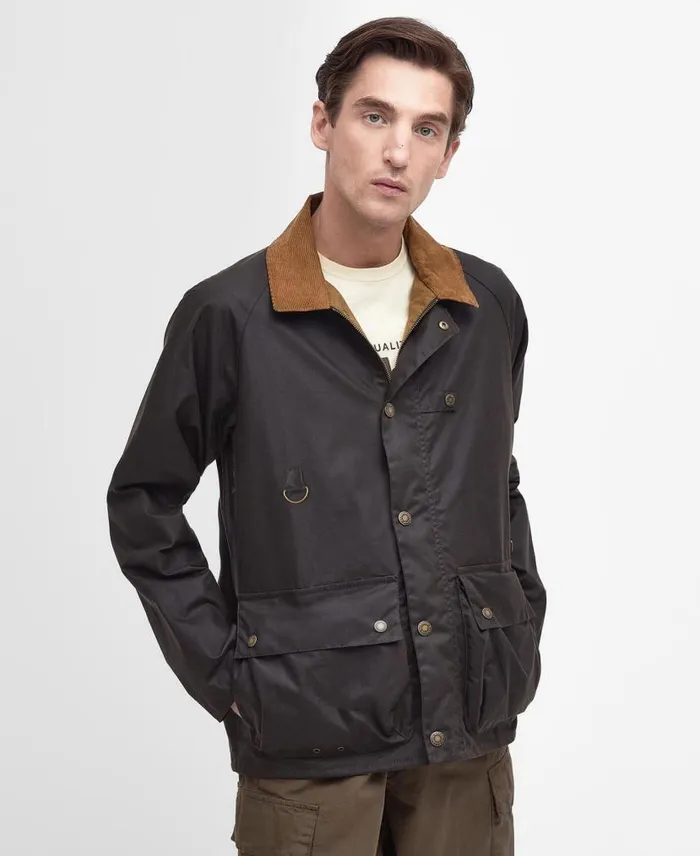 Utility Spey Waxed Jacket Olive Men Barbour Waxed Jackets