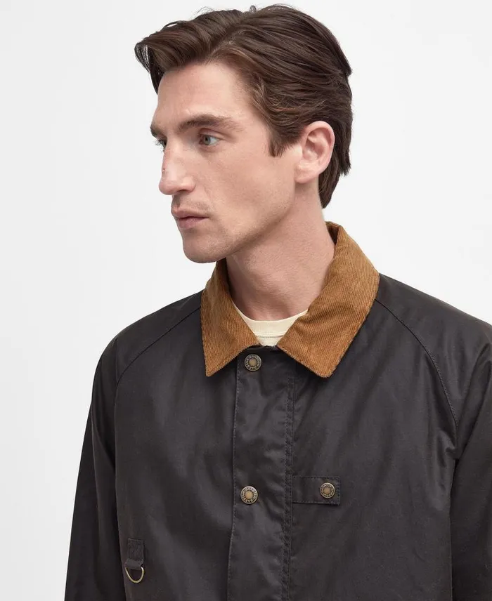 Utility Spey Waxed Jacket Olive Men Barbour Waxed Jackets