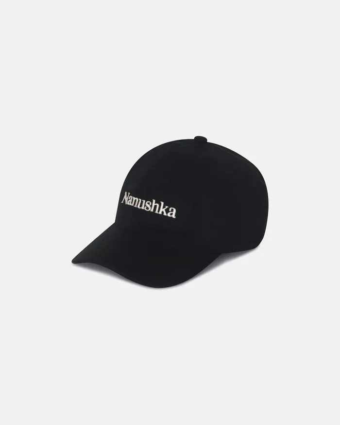 Val Logo Cap Black WomenMen Nanushka Hats and Caps