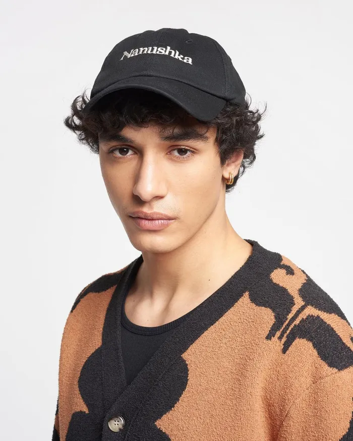 Val Logo Cap Black WomenMen Nanushka Hats and Caps
