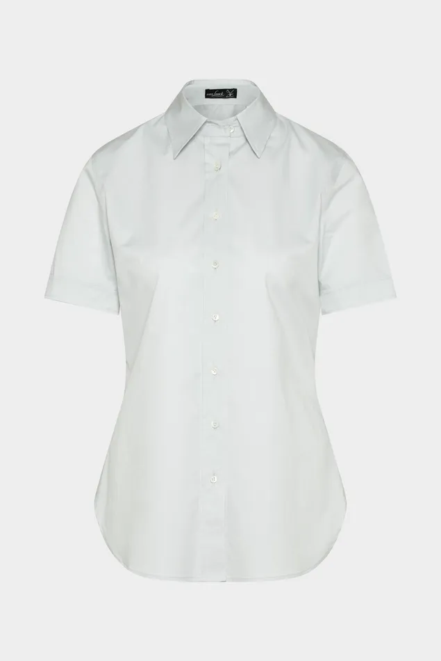 Van Laack Business Blouses Women Shirt In Stretch Cotton With Smooth Paper Touch Effect Gray Van Laack Business Blouses Women Shirt In Stretch Cotton With Smooth Paper Touch Effect Gray
