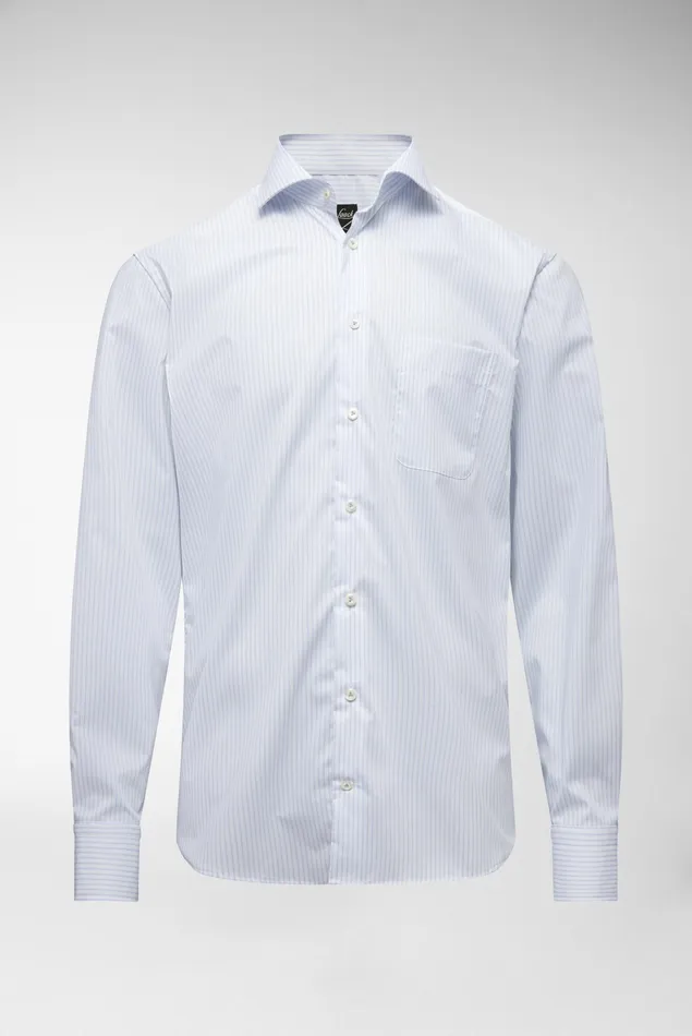 Van Laack Business Shirts Men Cotton Shirt With Natural Stretch Blue