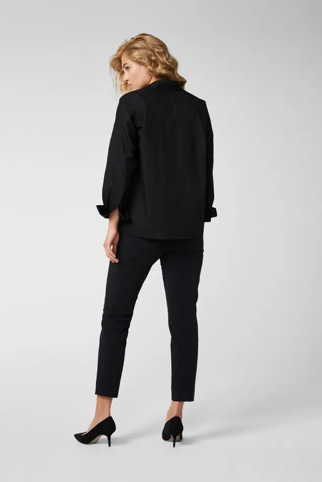 Van Laack Casual Blouses Women Shirt Blouse With Star Embroidery Black Van Laack Casual Blouses Women Shirt Blouse With Star Embroidery Black