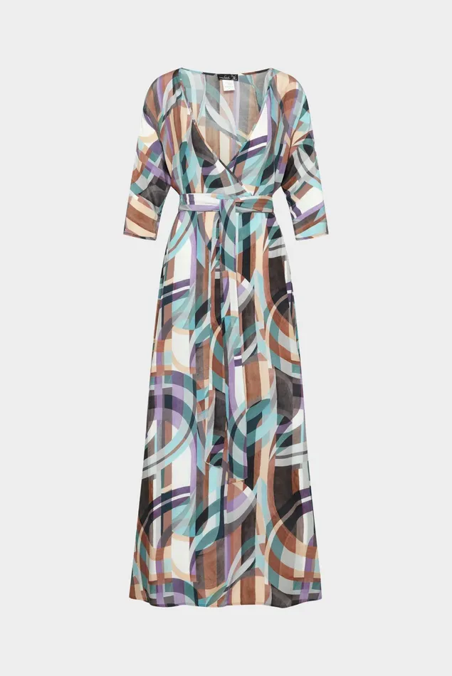 Van Laack Dresses and Skirts Women Wrap Maxi Dress In Viscose Van Laack Dresses and Skirts Women Wrap Maxi Dress In Viscose