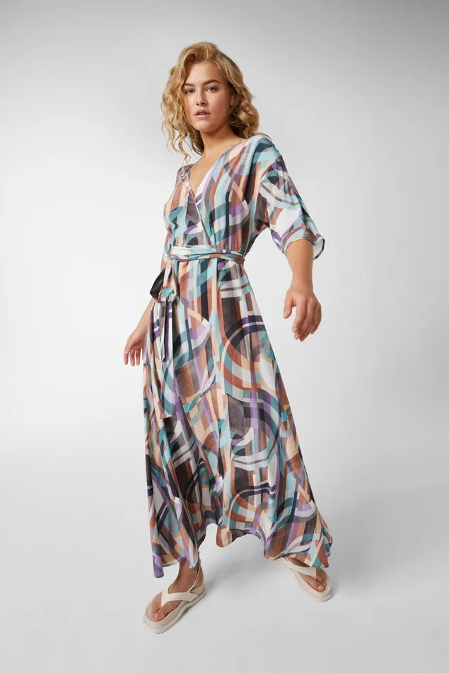 Van Laack Dresses and Skirts Women Wrap Maxi Dress In Viscose Van Laack Dresses and Skirts Women Wrap Maxi Dress In Viscose