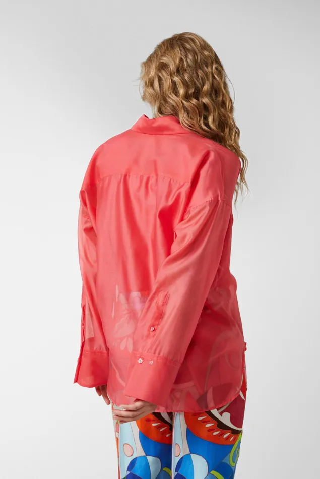 Van Laack Festive Blouses Women Oversize Shirt Blouse With Large Cuffs Pink Van Laack Festive Blouses Women Oversize Shirt Blouse With Large Cuffs Pink