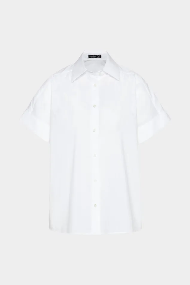 Van Laack Festive Blouses Women Shortsleeved Blouse Modern Fit White