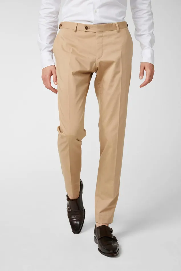 Van Laack Jeans and Pants Men CottonStretch Trousers Slim Fit Beige