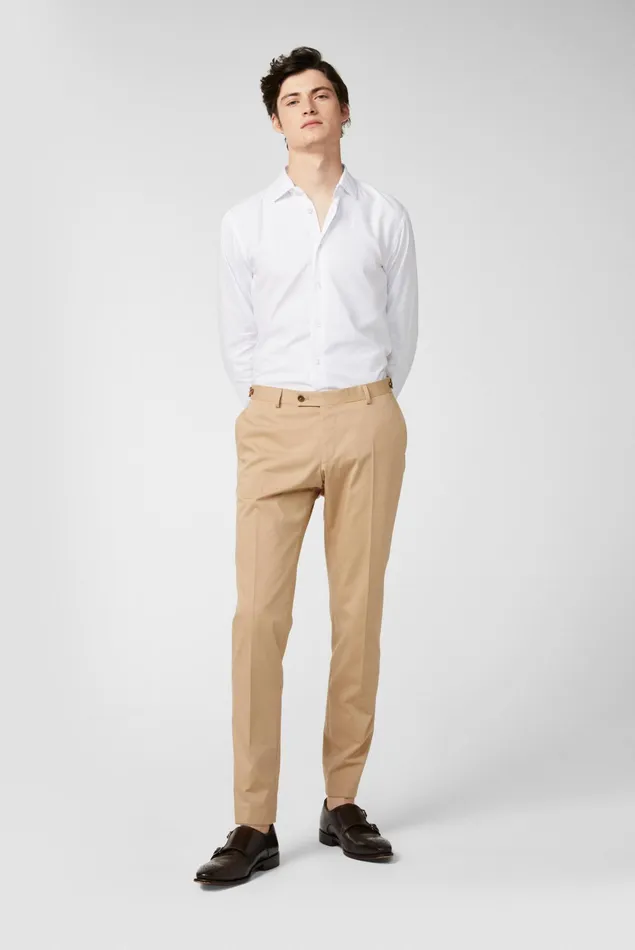 Van Laack Jeans and Pants Men CottonStretch Trousers Slim Fit Beige Van Laack Jeans and Pants Men CottonStretch Trousers Slim Fit Beige
