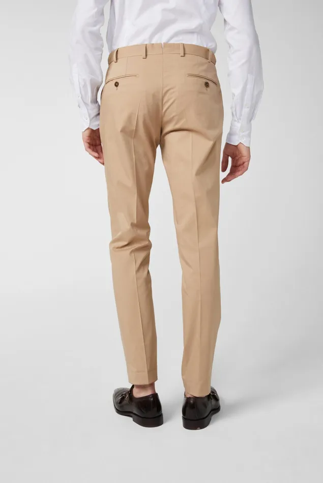 Van Laack Jeans and Pants Men CottonStretch Trousers Slim Fit Beige Van Laack Jeans and Pants Men CottonStretch Trousers Slim Fit Beige